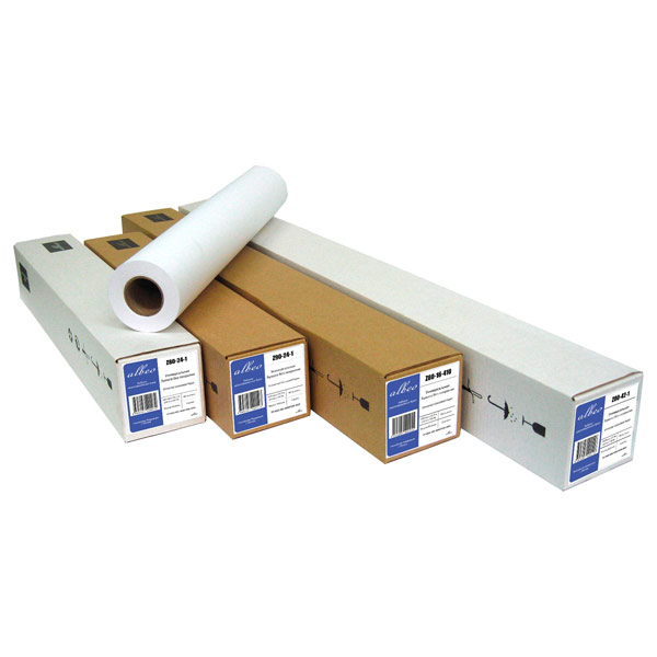 Бумага для плоттеров A1+ универсальная Albeo InkJet Paper, 610мм х 30,5м, 120г/кв.м, Z120-24-6 Бумага для плоттеров A1+ универсальная Albeo InkJet Paper, 610мм х 30,5м, 120г/кв.м, Z120-24-6